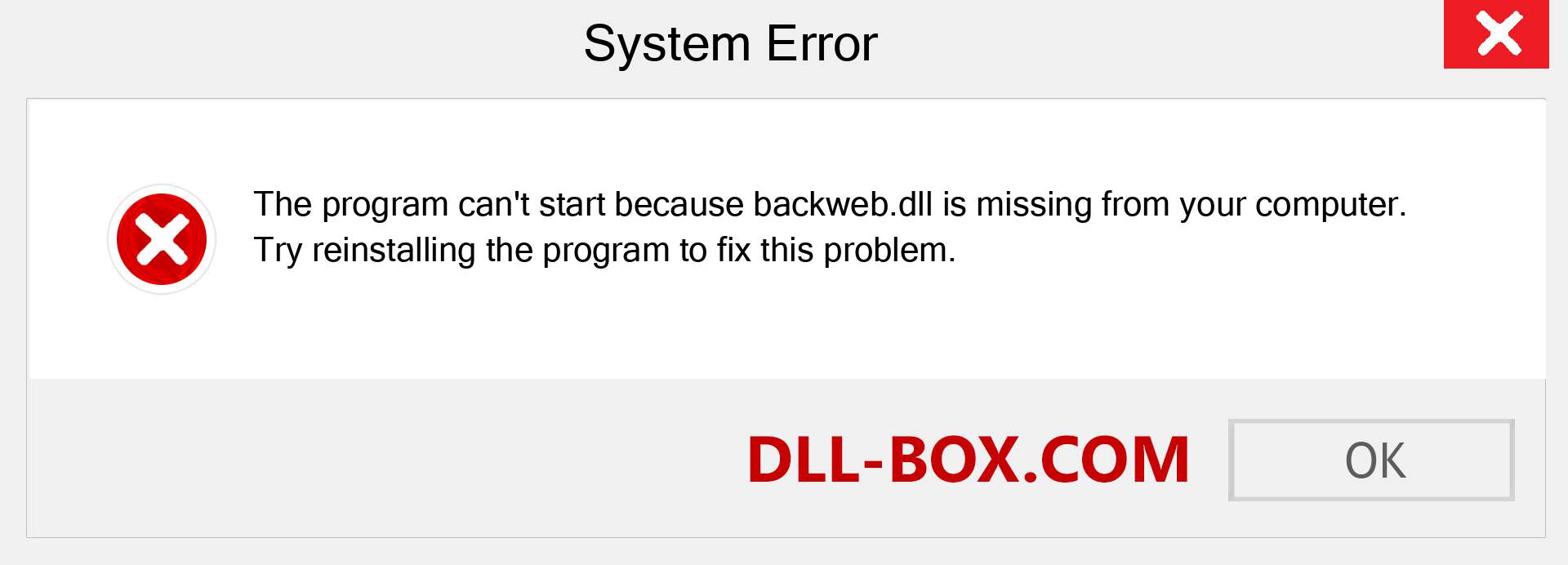  backweb.dll file is missing?. Download for Windows 7, 8, 10 - Fix  backweb dll Missing Error on Windows, photos, images